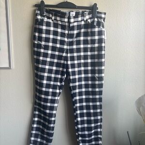 GAP Black and White Checkered Skinny Pants
